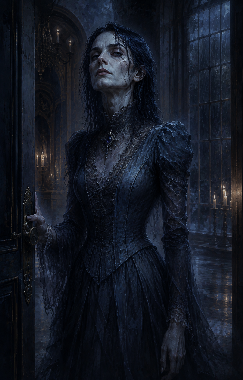 Painterly portrait of Maren Duvall, the Uninvited Guest