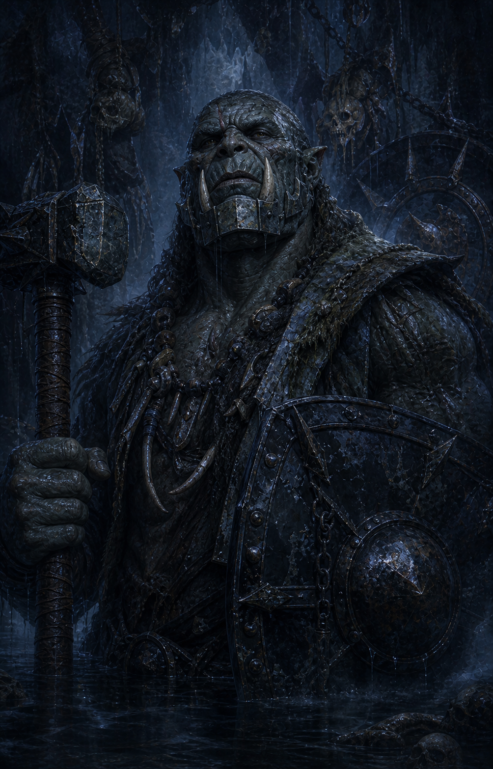 Painterly portrait of Ironjaw, the Two-Fang Warchief